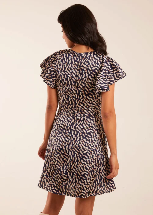 Blue Vanilla Navy Wrap Ruffle Mini Dress - 18 Image 2