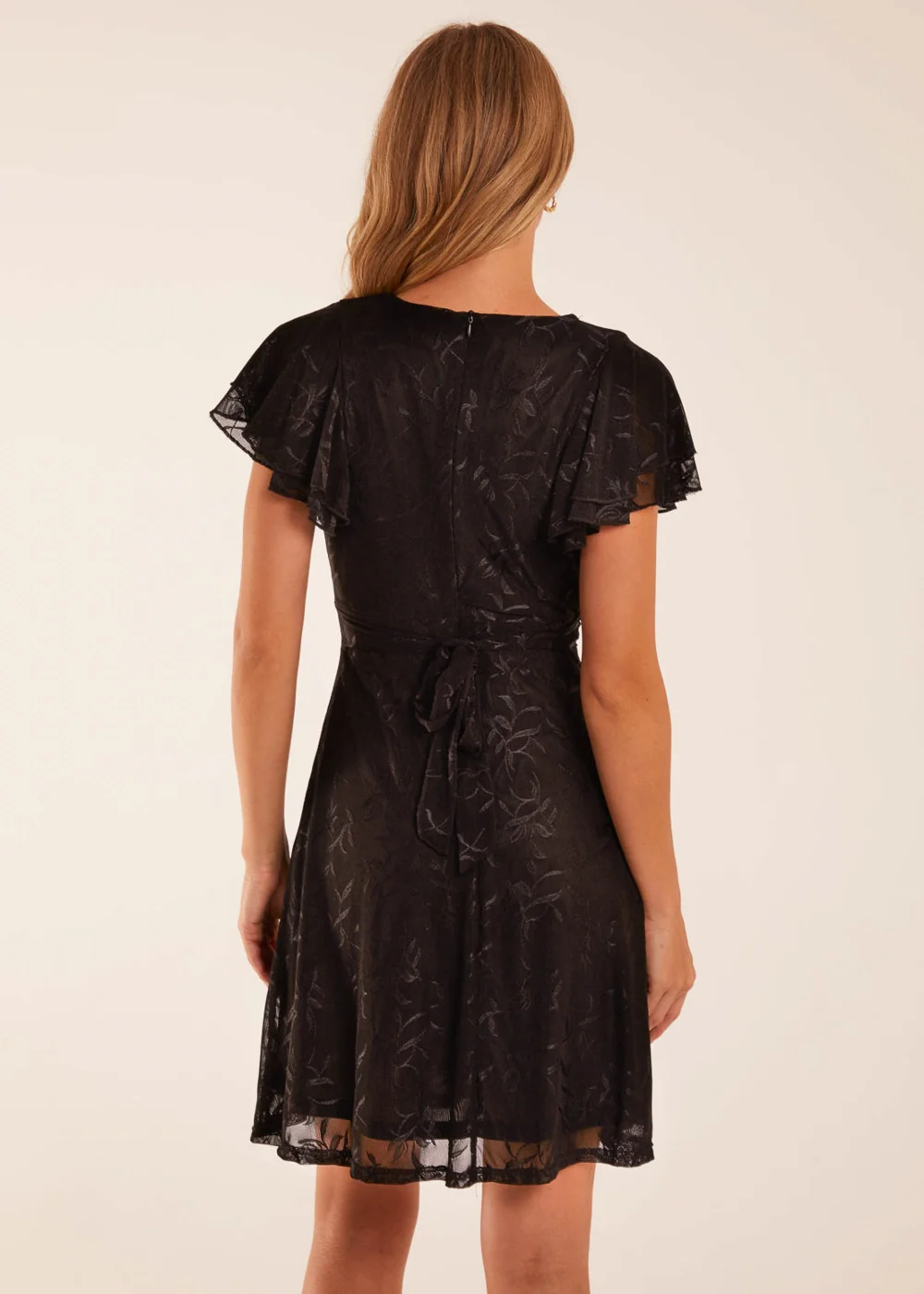 Blue Vanilla Black Double Frill Wrap Dress - 8 Image 2