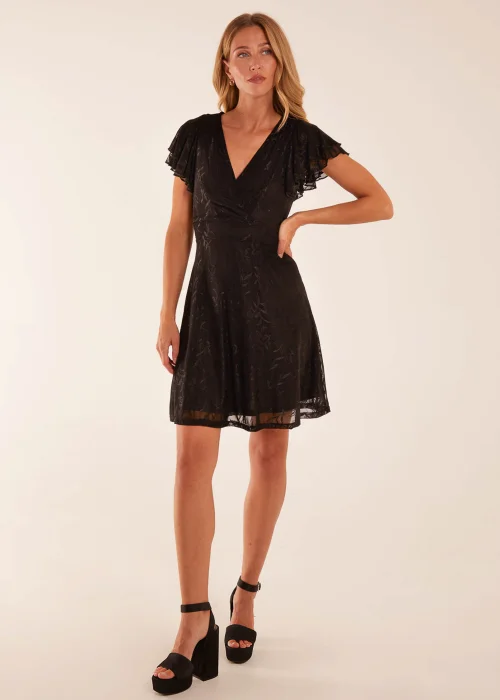 Blue Vanilla Black Double Frill Wrap Dress - 8 Image 1