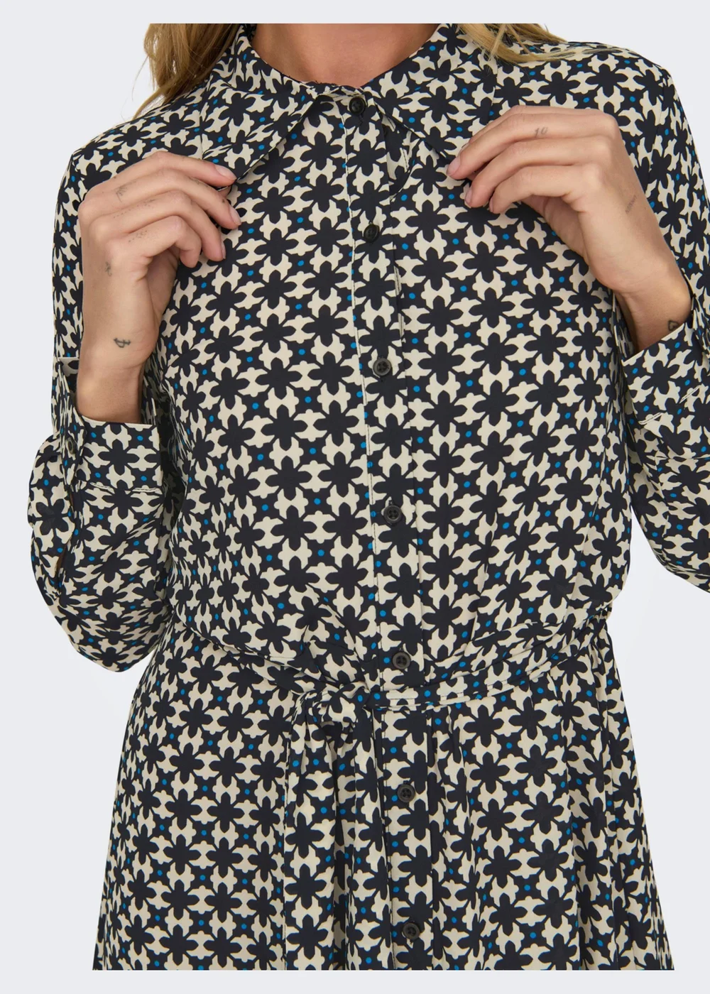 JDY Multicoloured Long Sleeve Shirt Dress - 8 Image 4