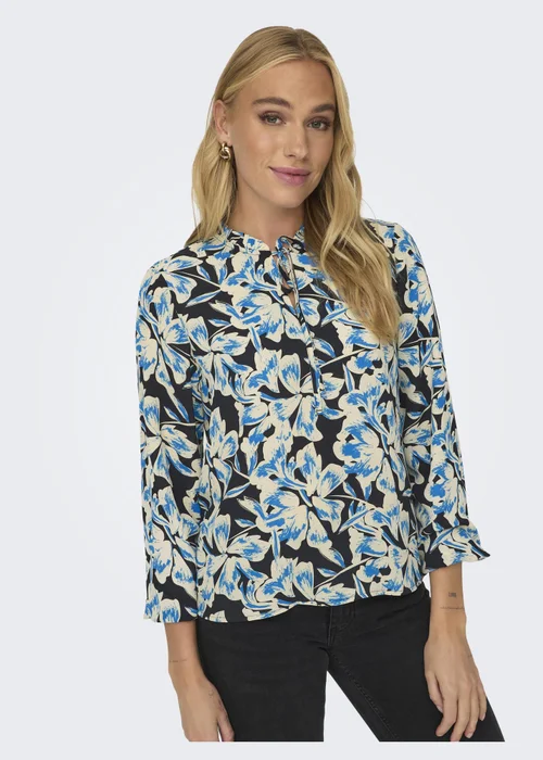 JDY Multicoloured Floral Print Ruffle Long Sleeve Top - 8 Image 4