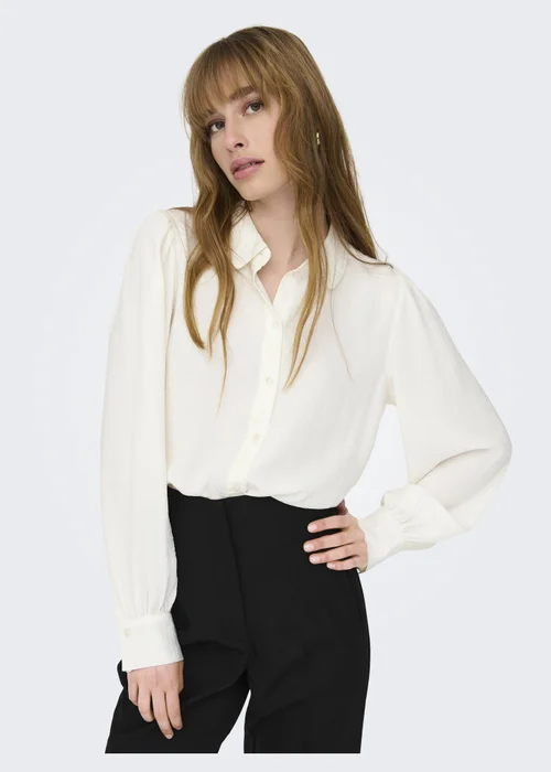 JDY White Button Up Shirt - 8 Image 3