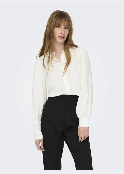 JDY White Button Up Shirt - 8 Image 1