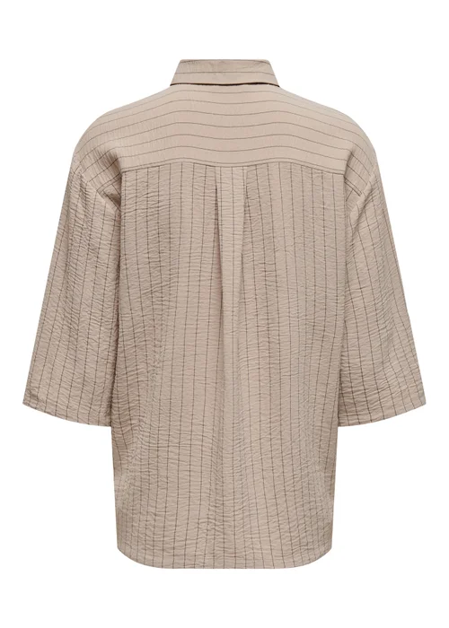 JDY Beige Stripe Print Shirt - Size 8 Image 7