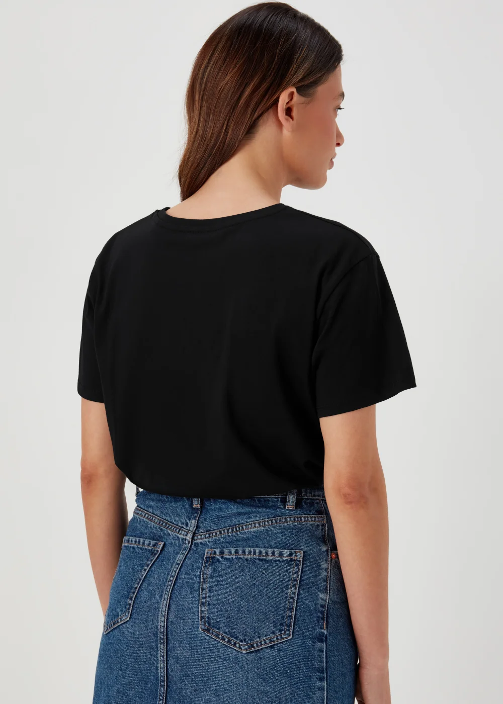 Black Flower Print T-Shirt - Size 8 Image 2