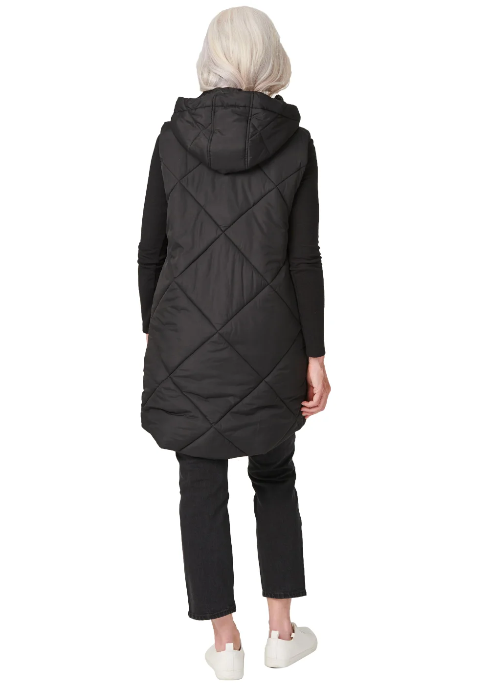 Izabel London Quilted Longline Puffer Gilet - 8 Image 4