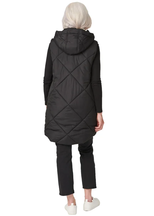 Izabel London Quilted Longline Puffer Gilet - 8 Image 4
