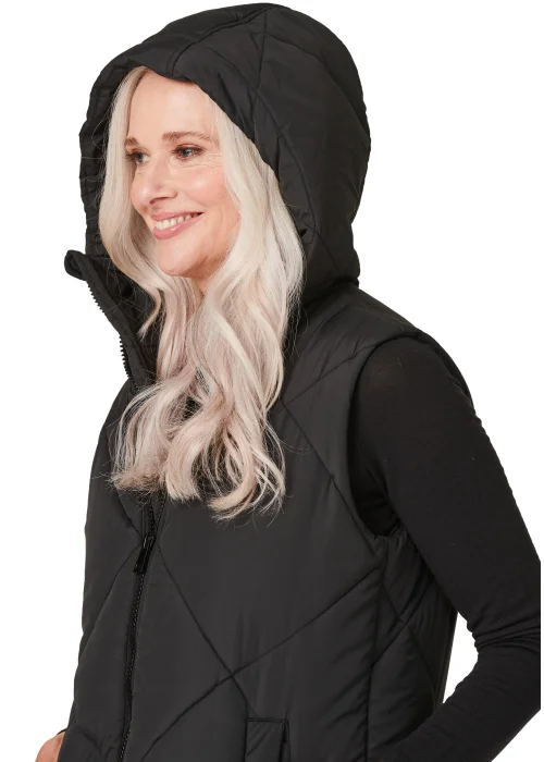 Izabel London Quilted Longline Puffer Gilet - 8 Image 3