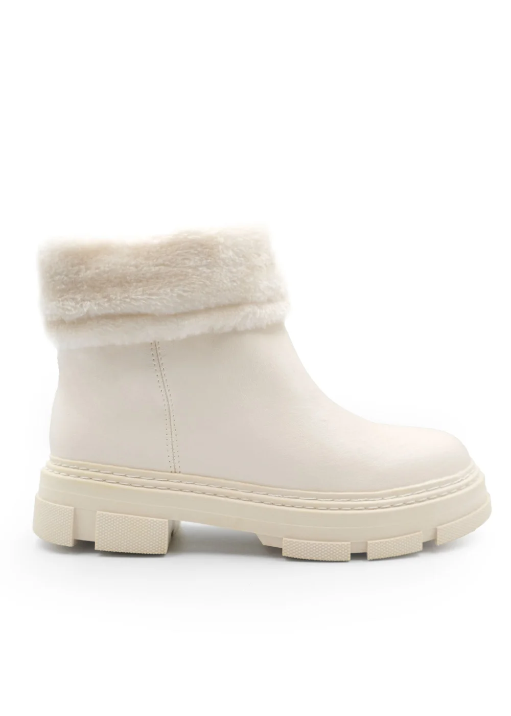 Where's That From Cream Margot Platform Fur Lined Chelsea Boots - 3 Image 1