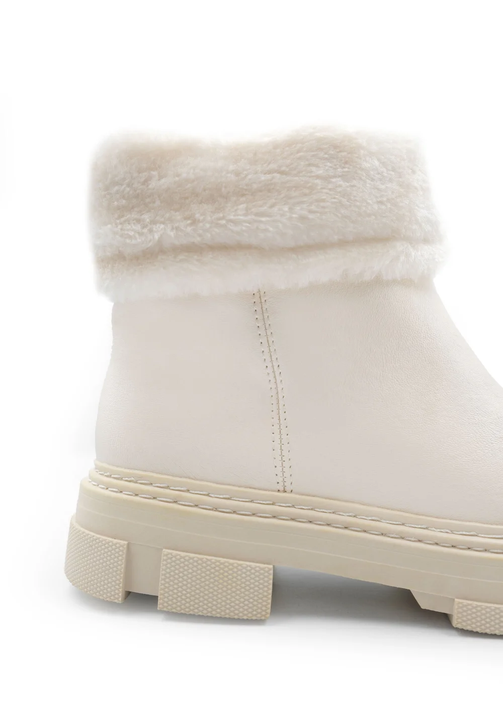 Where's That From Cream Margot Platform Fur Lined Chelsea Boots - 3 Image 2