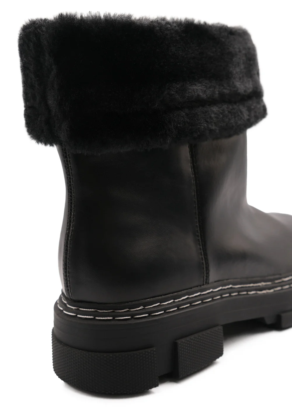Where's That From Black Margot Platform Fur Lined Chelsea Boots - 3 Image 2