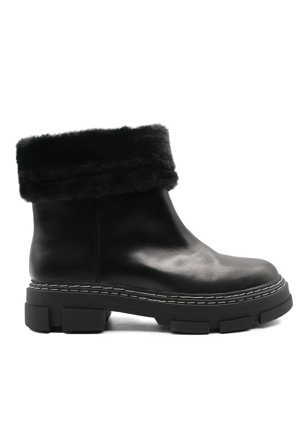 Where's That From Black Margot Platform Fur Lined Chelsea Boots - 3 Image 1