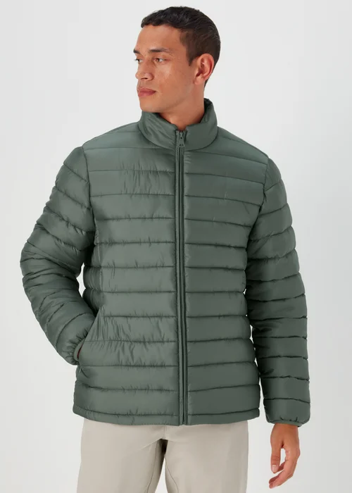 Sage Funnel Neck Puffer Coat - XS Image 1