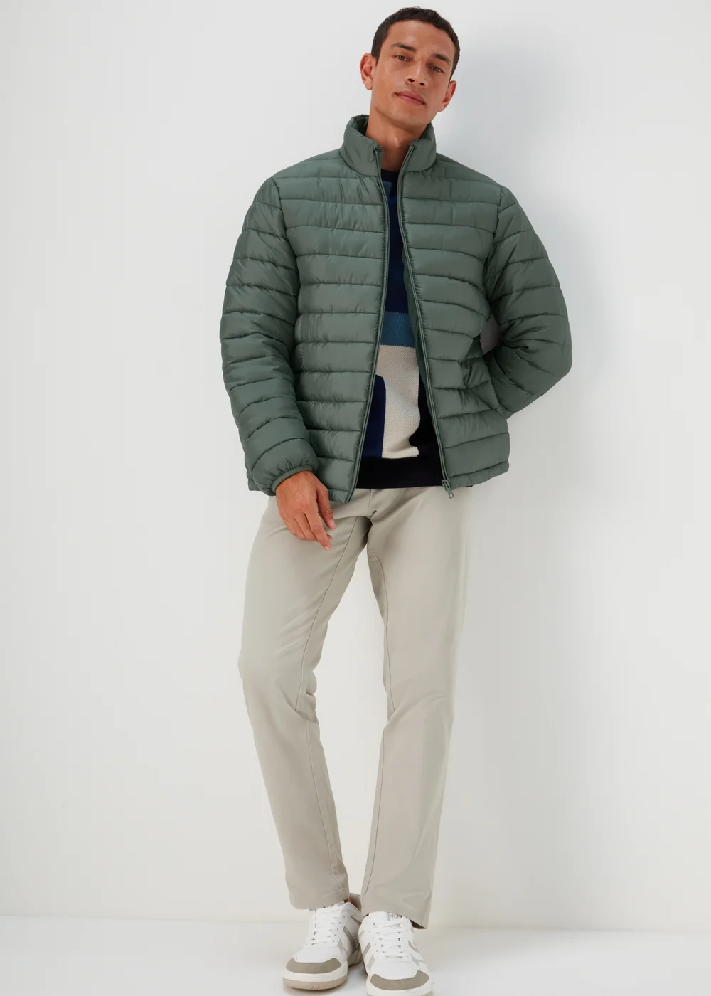 Sage Funnel Neck Puffer Coat - XS Image 4