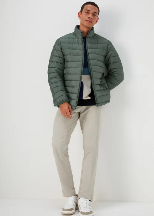 Sage Funnel Neck Puffer Coat - XS Image 4