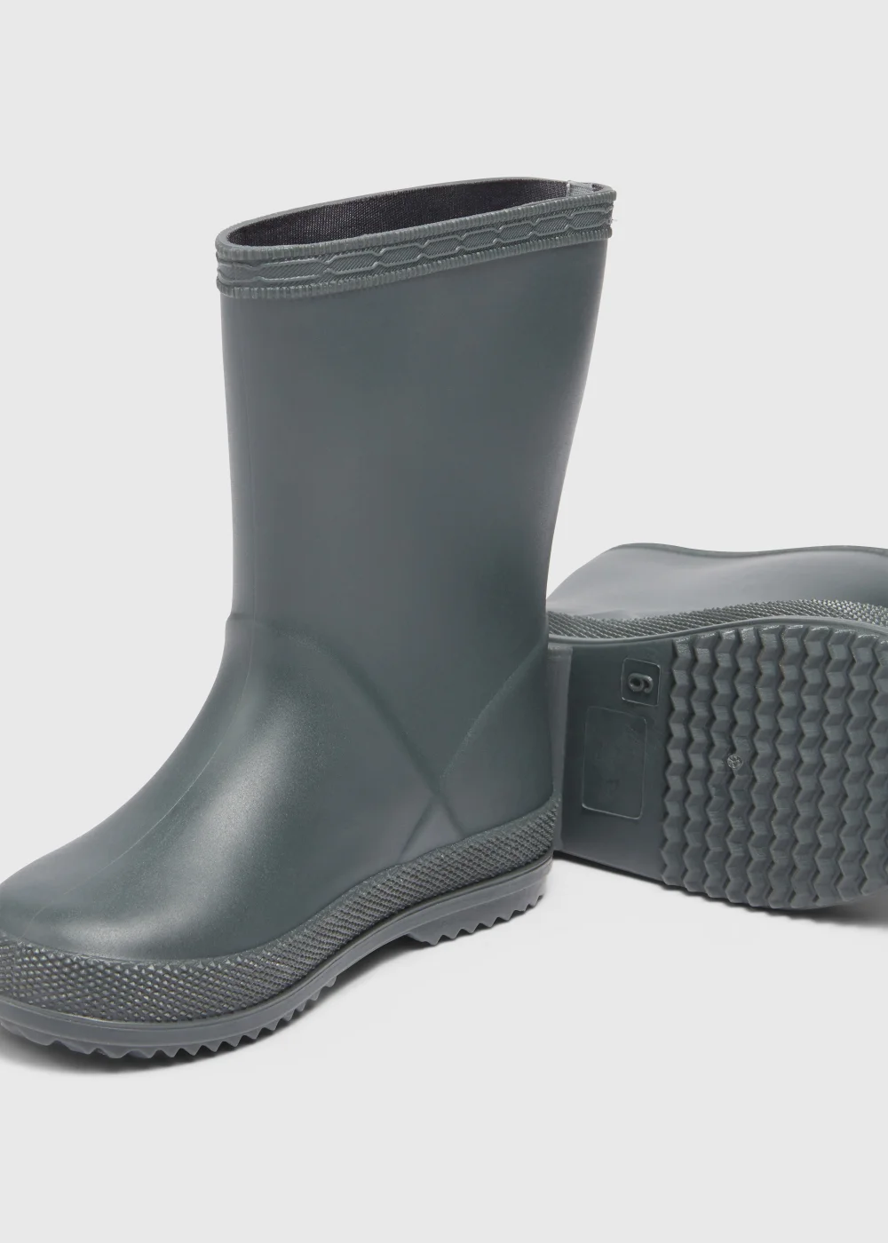 Boys Khaki PVC Wellies (Younger 4-Older 12) - 6 Infant Image 2
