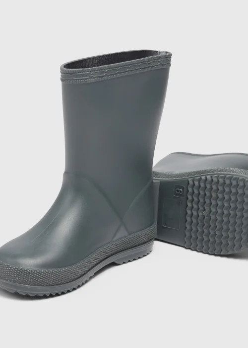 Boys Khaki PVC Wellies (Younger 4-Older 12) - 6 Infant Image 2