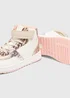 Girls White PU High Top Trainers (Younger 10-Older 5) - Size 10 Infants Image 2