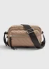 Taupe Quilted Nylon Camera Bag Image 3