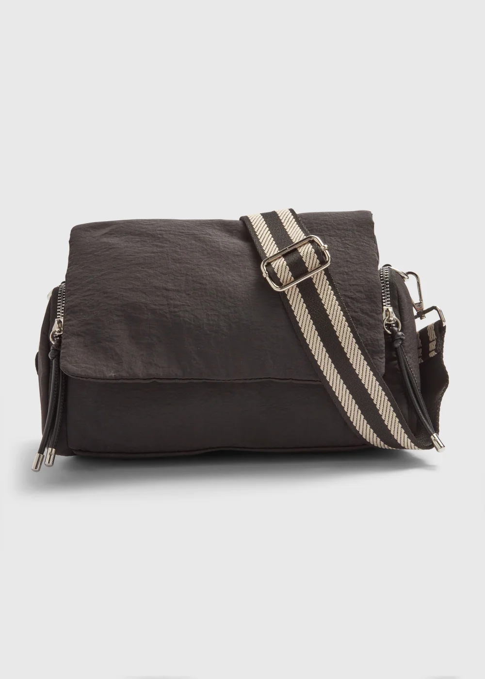 Black Nylon Modular Cross Body Bag Image 3