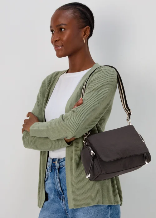 Black Nylon Modular Cross Body Bag Image 2