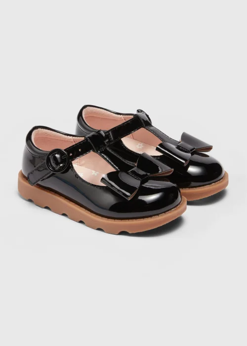 Girls Black T-Bar School Shoes (Younger 4-12) - Size 4 Infants Image 1