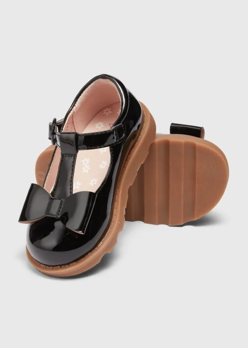 Girls Black T-Bar School Shoes (Younger 4-12) - Size 4 Infants Image 2