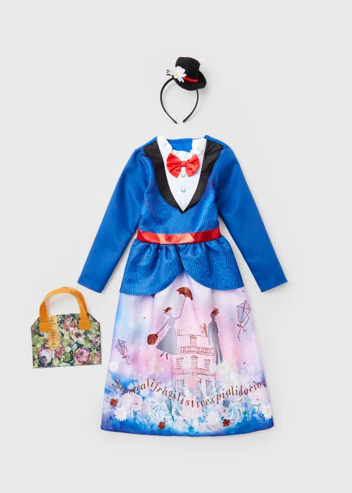 Kids Blue Mary Poppins Fancy Dress Costume (3-9yrs) - Age 3 Years Image 1