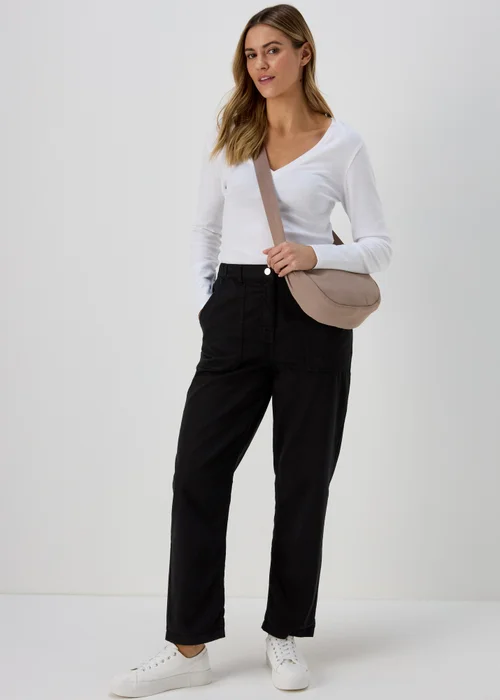 Taupe Nylon Moon Bag Image 2