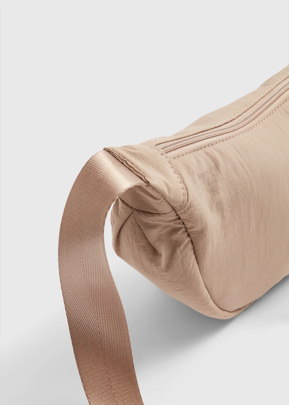 Taupe Nylon Moon Bag Image 4