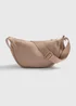 Taupe Nylon Moon Bag Image 3