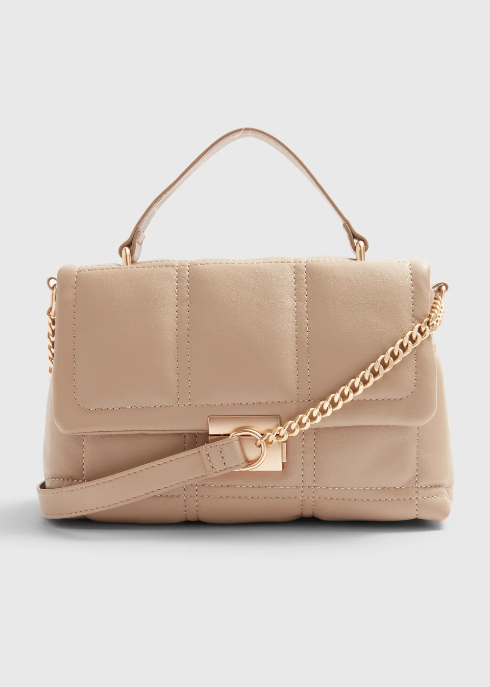 Cream Top Handle Mini Tote Bag Image 3