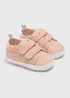 Pink Riptape Baby Trainers (Newborn-18mths) - Age 0 - 3 Months Image 1