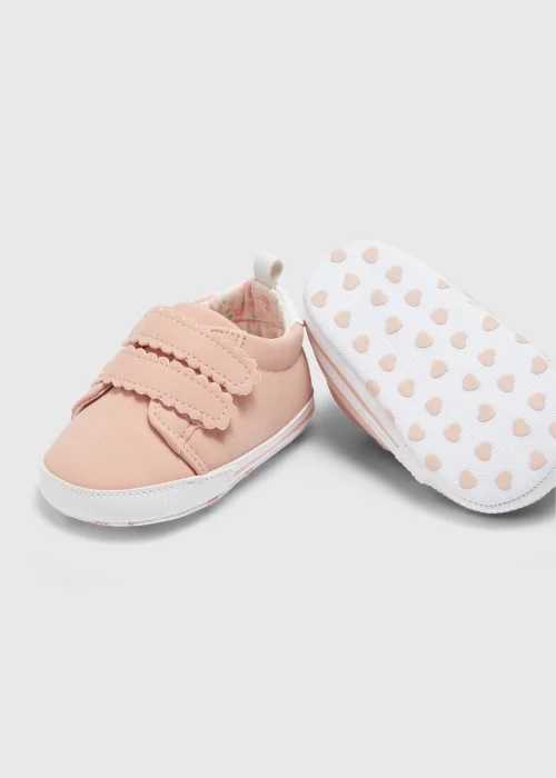 Pink Riptape Baby Trainers (Newborn-18mths) - Age 0 - 3 Months Image 2