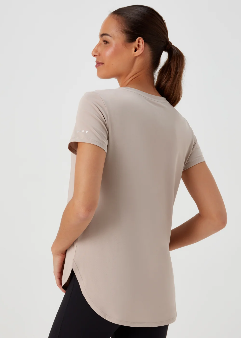 Souluxe Beige Longline Sports T-Shirt - S Image 2