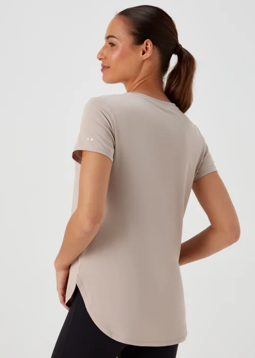 Souluxe Beige Longline Sports T-Shirt - S Image 2