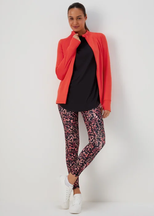 Souluxe Orange Seam Detail Zip Through Jacket - S Image 4