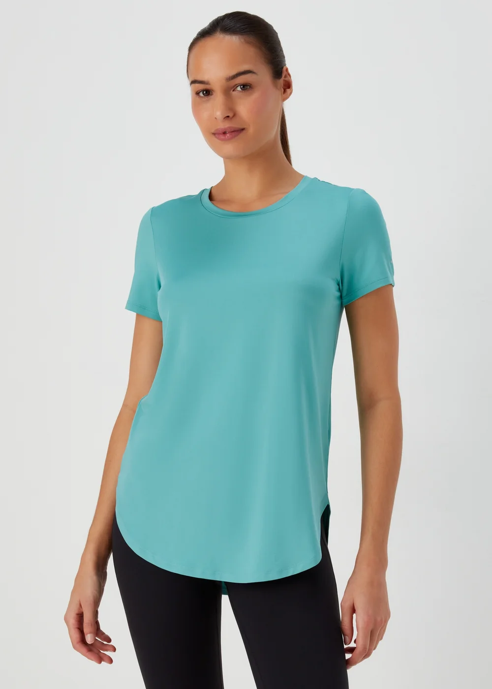 Souluxe Aqua Longline Sports T-Shirt - S Image 1