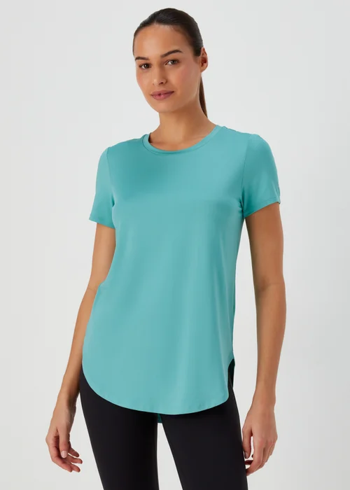 Souluxe Aqua Longline Sports T-Shirt - S Image 1