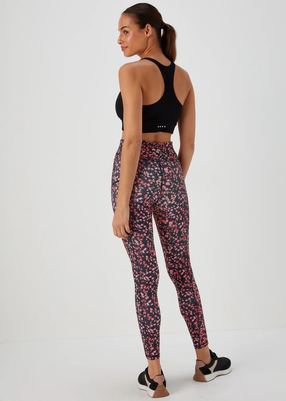Souluxe Coral Print Sports Leggings - 8 Image 2