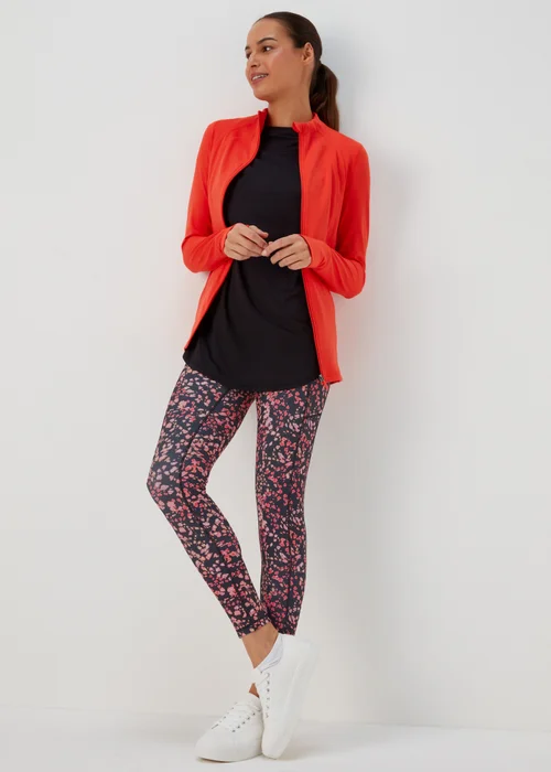 Souluxe Coral Print Sports Leggings - 8 Image 4
