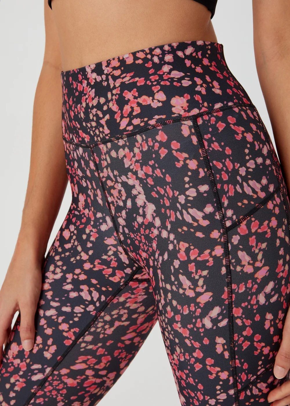 Souluxe Coral Print Sports Leggings - 8 Image 3