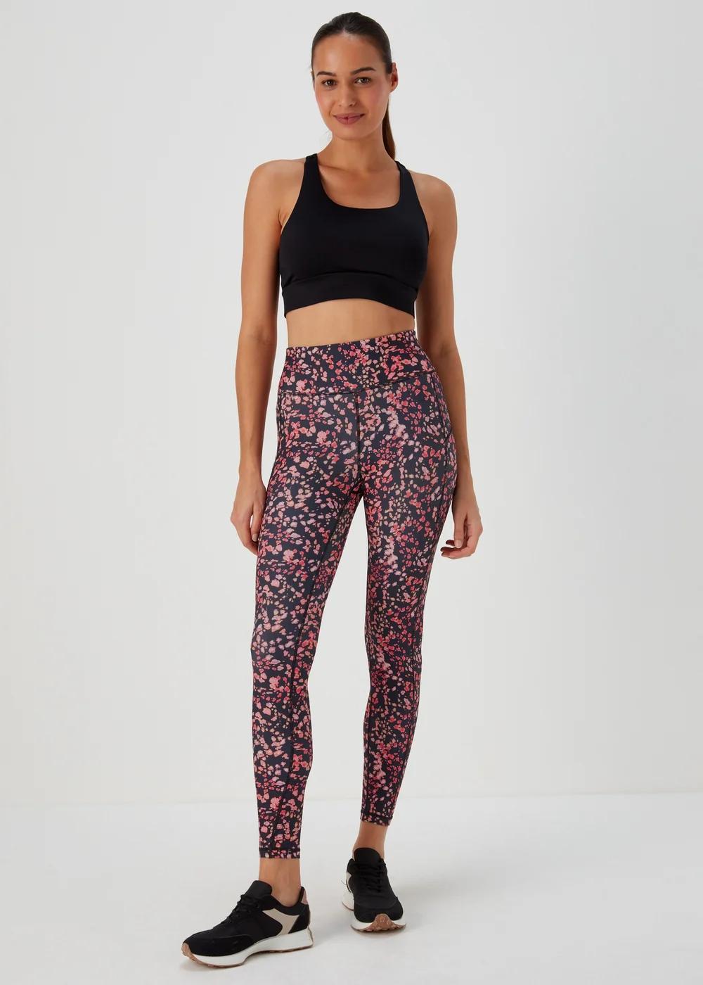 Souluxe Coral Print Sports Leggings - 8 Image 1