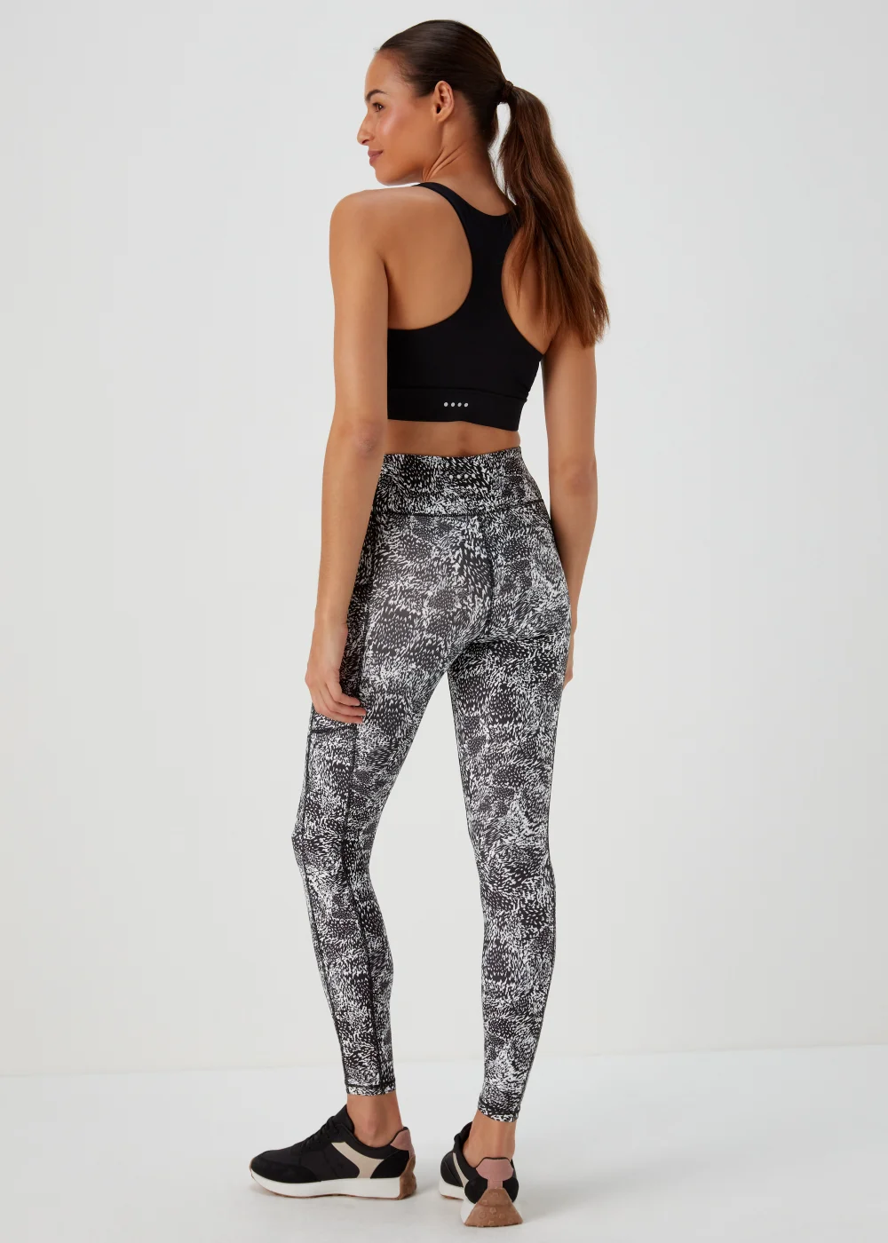 Souluxe White Print Sports Leggings - 8 Image 2