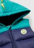 Boys Colour Block Hooded Dinosaur Gilet (1-7yrs) - Age 1 - 1.5 Years Image 2