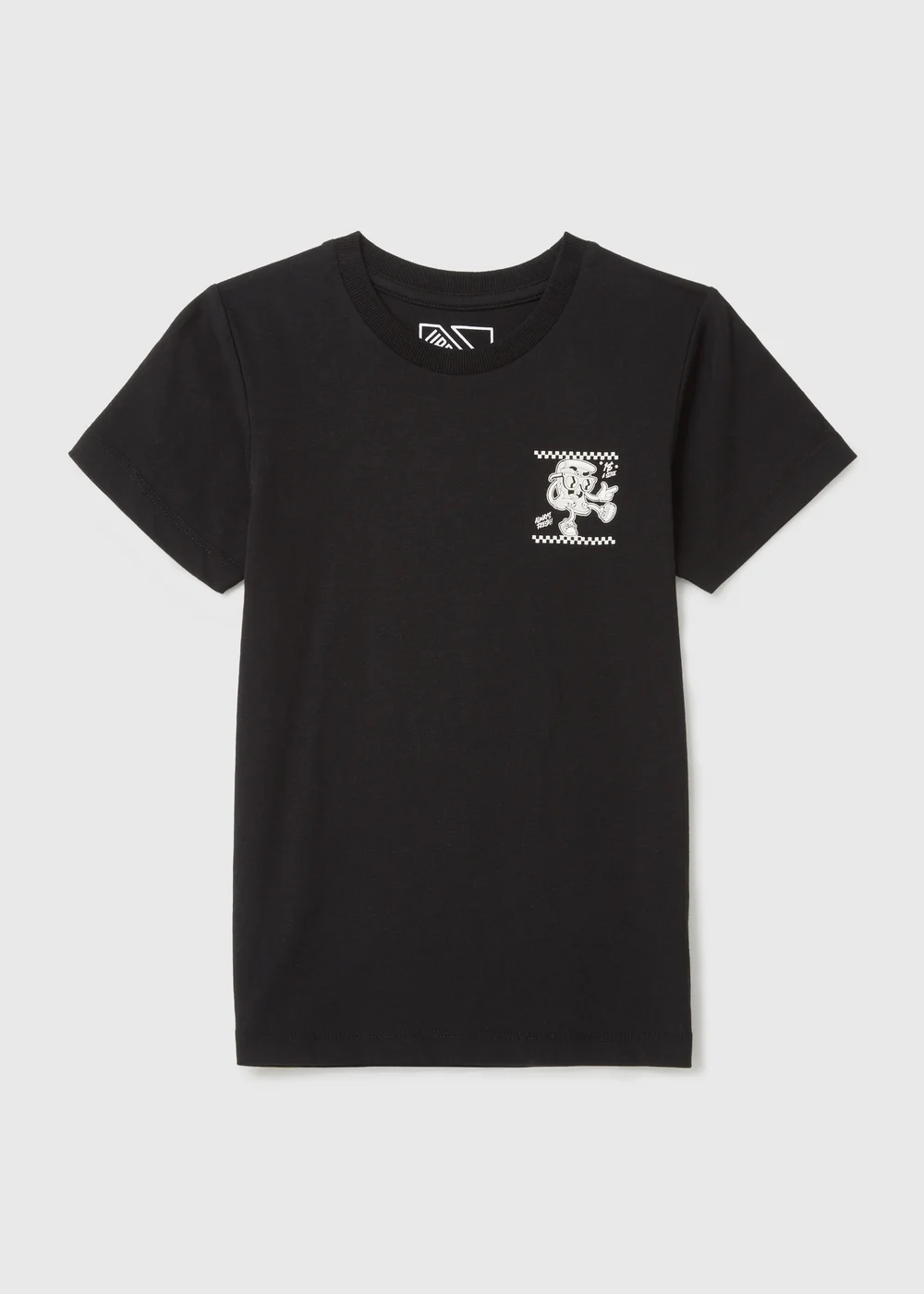Boys Black Pizza Print T-Shirt (7-13yrs) - 7 Yrs Image 1