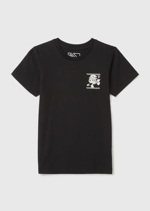Boys Black Pizza Print T-Shirt (7-13yrs) - 7 Yrs Image 1