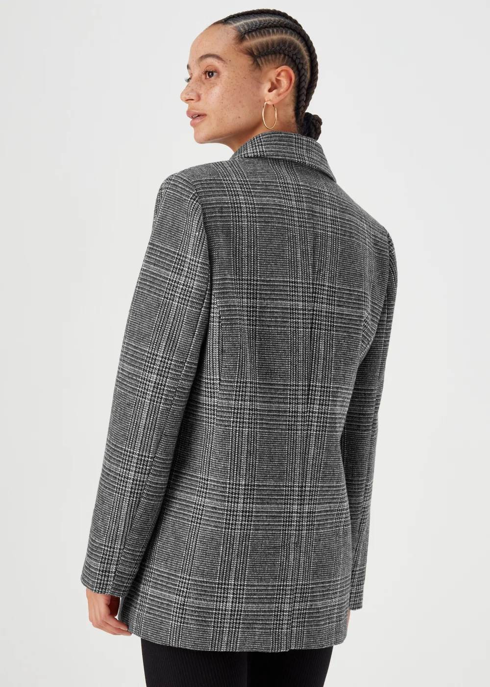 Black & White Check Blazer - 8 Image 3