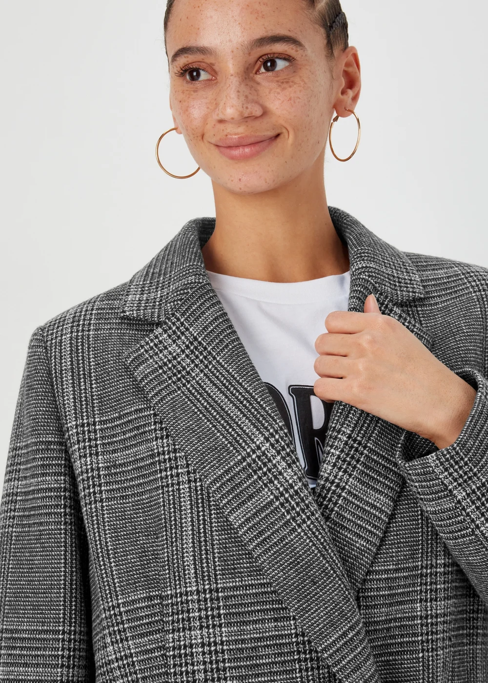 Black & White Check Blazer - 8 Image 4