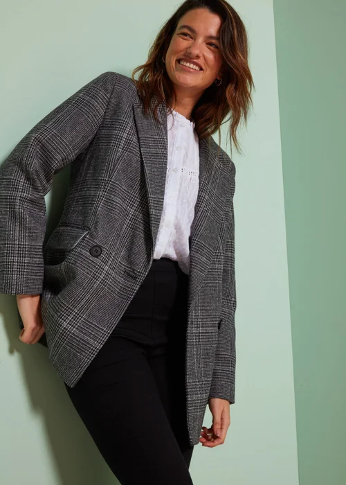 Black & White Check Blazer - 8 Image 1